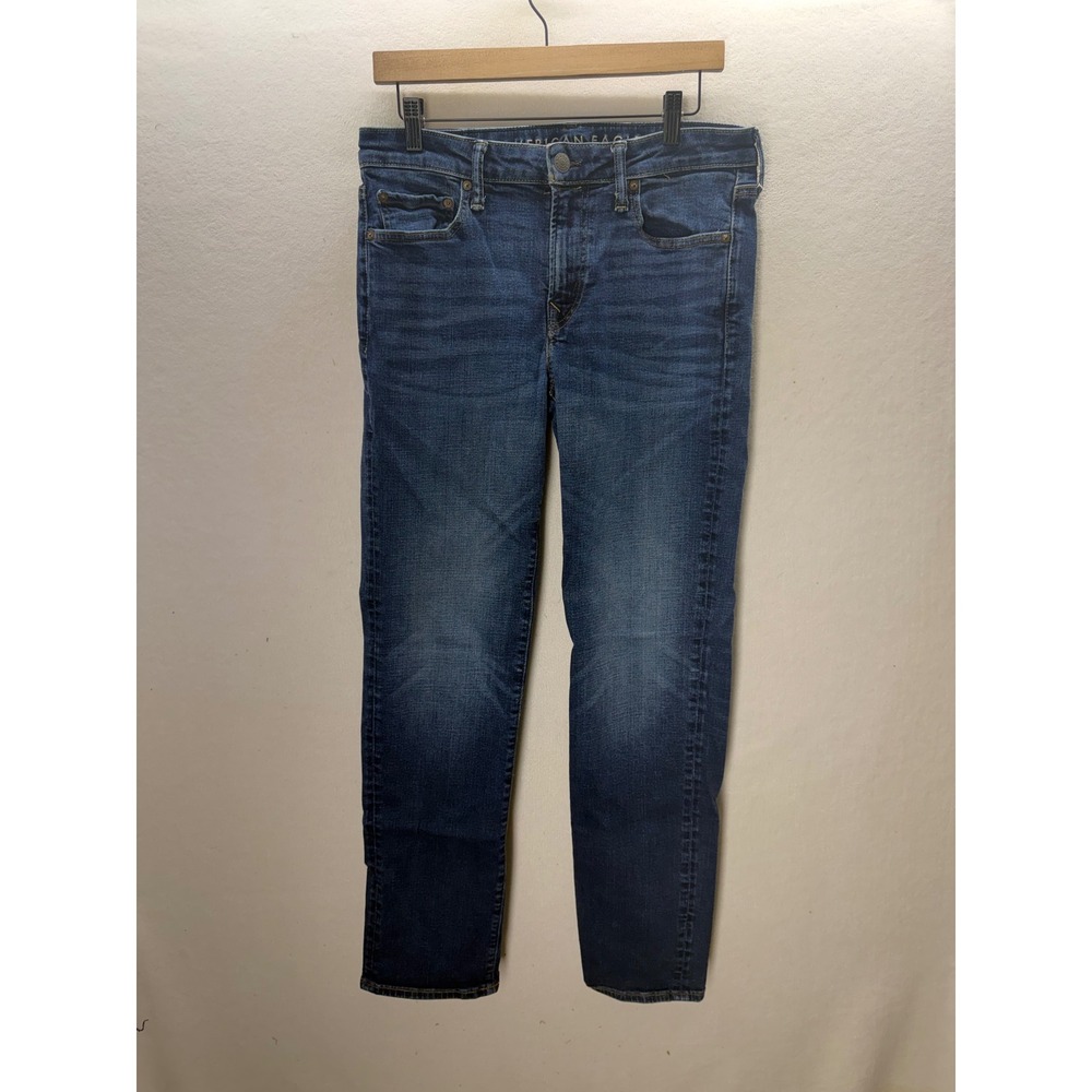 American Eagle Jeans Mens 32x34 Blue Original Straight Airflex Denim 3581